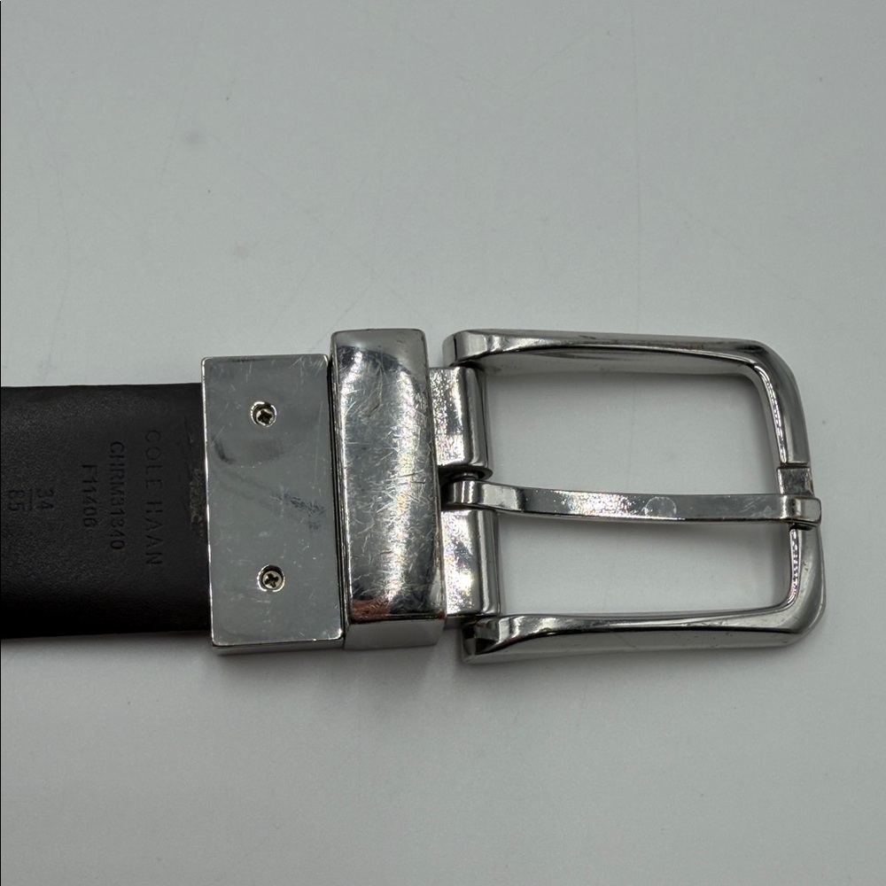 Cole Haan Reversible Men's Classic Brown Leather Belt - Picture 8 of 8